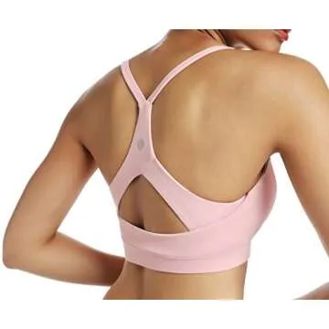RUNNING GIRL Strappy Sports Bra for Medium Support Women