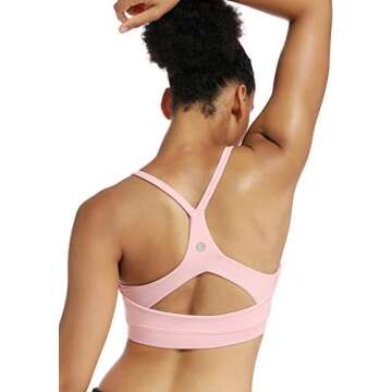 RUNNING GIRL Strappy Sports Bra for Medium Support Women