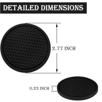 SINGARO Non-Slip Car Cup Coasters - 4PCS