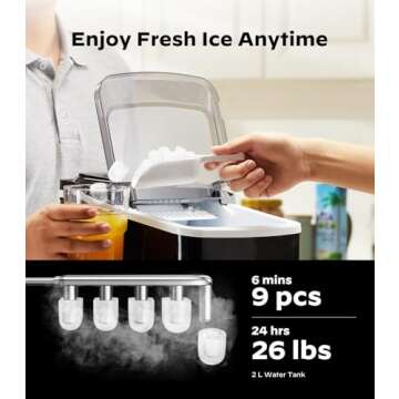 Silonn Smart Countertop Ice Maker with Wi-Fi Control