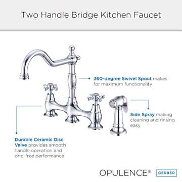 Gerber D404457BS Kitchen Faucet, Satin Black