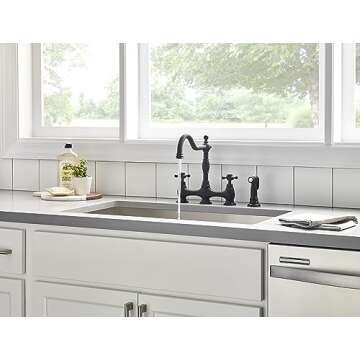 Gerber D404457BS Kitchen Faucet, Satin Black