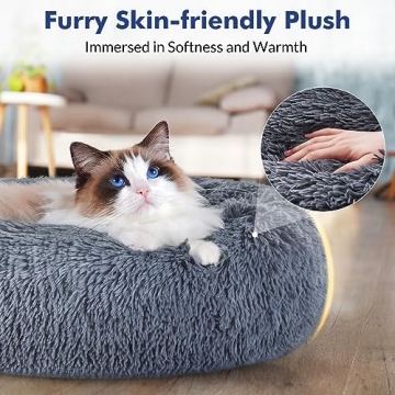 Rabbitgoo Cozy Cat Bed for Small Pets Washable Plush