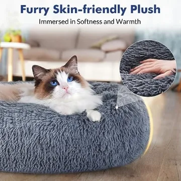 Rabbitgoo Cozy Cat Bed for Small Pets Washable Plush