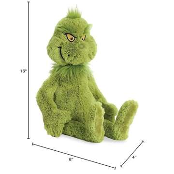 Aurora® Whimsical Dr. Seuss™ Grinch Stuffed Animal - Magical Storytelling - Officially Licensed - Green 16 Inches