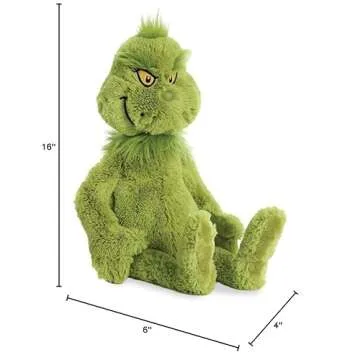 Aurora® Whimsical Dr. Seuss™ Grinch Stuffed Animal - Magical Storytelling - Officially Licensed - Green 16 Inches