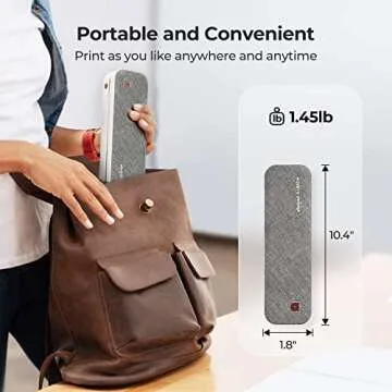 MUNBYN Portable Printer Wireless for Travel ITP01, Bluetooth Thermal Printer 8.5x11 US Letter&A4 The...