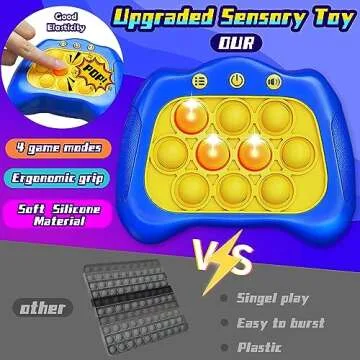 Interactive Light Up Bubble Pop Fidget Toy for Kids