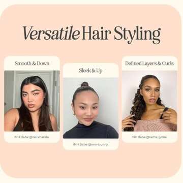 INH Hair Wax Sleek Stick Finishing & Smoothing Vegan Hair Wax Roller | Mess Free, Travel Friendly Styling Product for Flyaways and Frizz. 1.76 oz