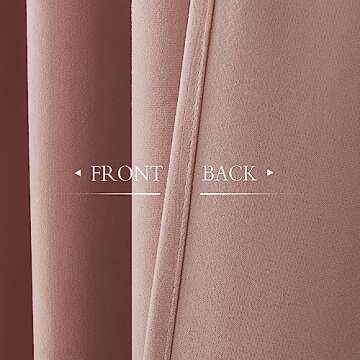 StangH Pink Velvet Curtains 90 inches Long, Nursery Girls Bedroom Privacy Window Drapes Room Darkening Home Decoration for Living Dining Room/Spa/Office, W52 x L90, 2 Panels