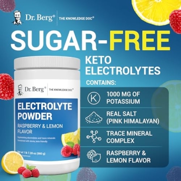 Dr. Berg Keto Electrolyte Powder - 1000 mg Potassium, 100 Servings