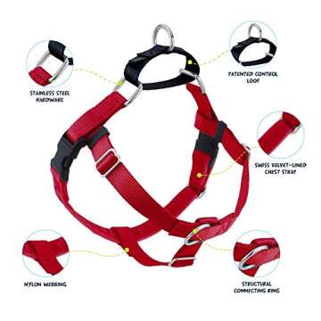 2 Hounds Design Freedom No Pull Dog Harness, Adjustable Harness and Leash Set, Easy Walking & Comfor...