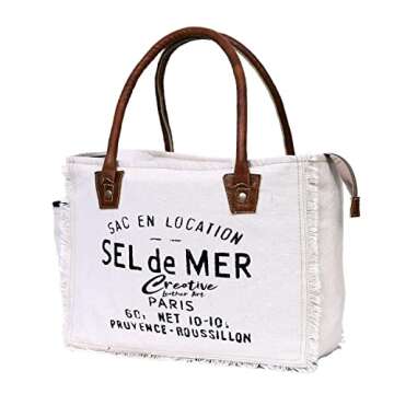 Stylish Sel De Mer Canvas Hobo Bag for Beach & Everyday Use