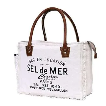 Stylish Sel De Mer Canvas Hobo Bag for Beach & Everyday Use