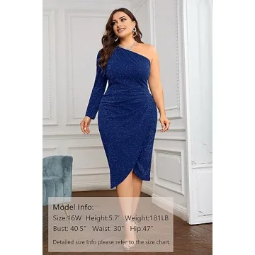 KIMCURVY Plus Size Bridal Guest Dress Elegant Glitter