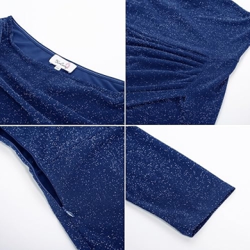 KIMCURVY Plus Size Bridal Guest Dress Elegant Glitter