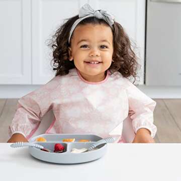 Bumkins Sleeved Baby Bib for Easy Mess-Free Feeding