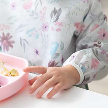 Bumkins Sleeved Baby Bib for Easy Mess-Free Feeding