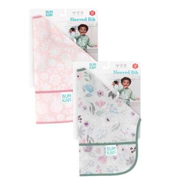 Bumkins Sleeved Baby Bib for Easy Mess-Free Feeding