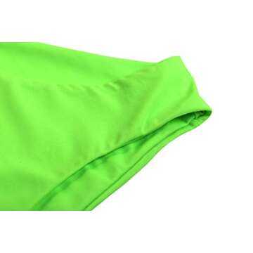 Byoauo Women Bikini One Shoulder Top with High Waisted Bottom Two Piece Swimsuit Fluorescent Green