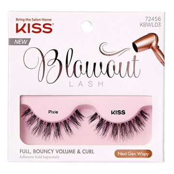 Kiss Blowout Lashes Pixie for Effortless Glamour