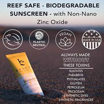 Face Sunscreen SPF 20 - USA Made Mineral Face Reef Friendly Sunscreen With Natural & Organic Ingredients, Biodegradable Zinc Oxide for Daily Use, Facial Lotion Travel Size