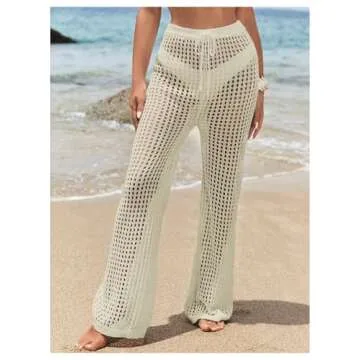 Stylish GORGLITTER Crochet Beach Cover Up Pants