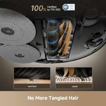 DREAME X50 Ultra Robot Vacuum and Mop with Auto-Empty and Mop Self-Cleaning, 20,000Pa Suction, Obstacle Avoidance and 360° Navigation, Corner to Edge Deep Cleaning, Detangling Brush