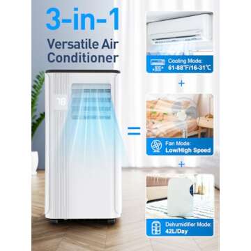 2025 Upgraded 10000 BTU Portable Air Conditioner