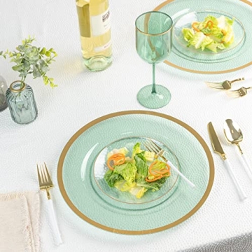 Elegant PLASTICPRO Green Wine Cups Set for Celebrations