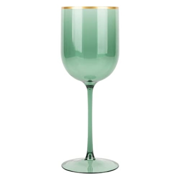 Elegant PLASTICPRO Green Wine Cups Set for Celebrations