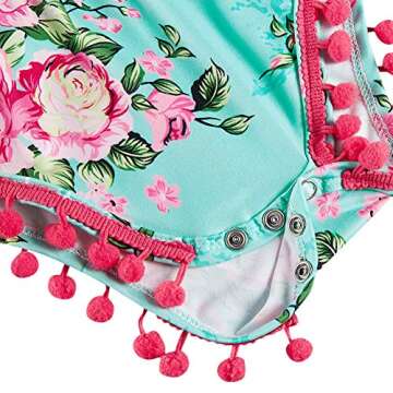 BFUSTYLE Flower Baby Girls Clothes 18-24 Months Rompers with Headband Baby Summer Outfit One-Piece Bodysuit