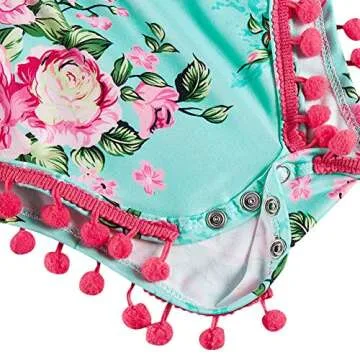 BFUSTYLE Flower Baby Girls Romper with Headband Summer Outfit