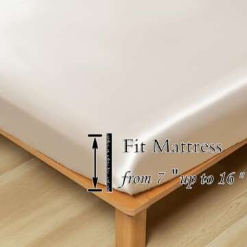 Revdomfly 4 Pcs Full Size Luxury Silky Soft Gold Satin Sheet Set,1 Premium Moisture Wicking Fitted Sheet Fits Up to 16 Inches Deep Pocket + 1 Flat Sheet + 2 Pillowcases（Gold, Full）