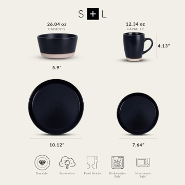 Stone Lain Jules 16-piece Stoneware Dinnerware Set for 4