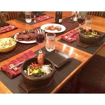 Spiceberry Home Granite Stone Dolsot Bibimbap Bowls, 32-Oz (Large Personal Size), Set of 2