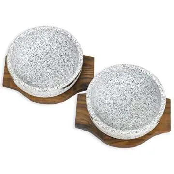 Spiceberry Home Granite Stone Dolsot Bibimbap Bowls, 32-Oz (Large Personal Size), Set of 2