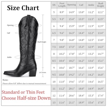 Pasuot Western Cowboy Boots for Women - Stylish & Comfortable