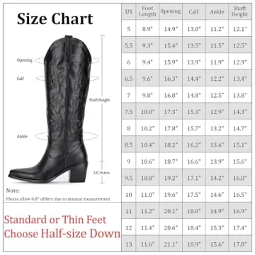 Pasuot Western Cowboy Boots for Women - Stylish & Comfortable