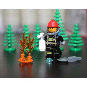 Exclusive LEGO City Firefighter Minifigure with Accessories