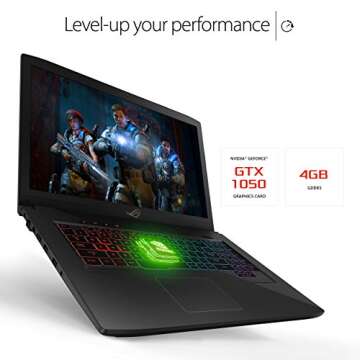 ASUS ROG STRIX GL703VD 17.3” Gaming Laptop, GTX 1050 4GB, Intel Core i7 2.8 GHz, 16GB DDR4, 1TB FireCuda SSHD, RGB Keys