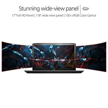 ASUS ROG STRIX GL703VD 17.3” Gaming Laptop, GTX 1050 4GB, Intel Core i7 2.8 GHz, 16GB DDR4, 1TB FireCuda SSHD, RGB Keys