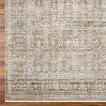 Vintage Brown Washable Outdoor Area Rug by Becki Owens