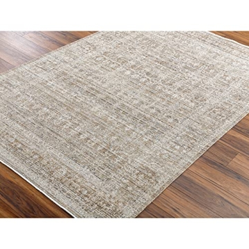 Vintage Brown Washable Outdoor Area Rug by Becki Owens