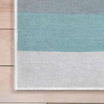 Well Woven Kids Rugs Kaleidoscope Rainbow 5' x 7' Multi Color Pastel Modern Flat-Weave Area Rug