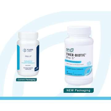 Klaire Labs Pro-5 Probiotic 25 Billion CFU - Hypoallergenic Digestive Support Capsules (60 Count)