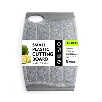 Small Plastic Cutting Board, 7.48" Mini Cutting Board for Small Kitchen Task, Non Slip Cutting Board...
