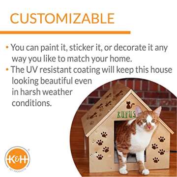 K&H Heated Birchwood Kitty Home for Outdoor Cats