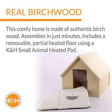K&H Heated Birchwood Kitty Home for Outdoor Cats