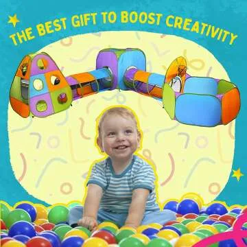 Playz 5-Piece Kids Play Tent with Tunnel & Ball Pit